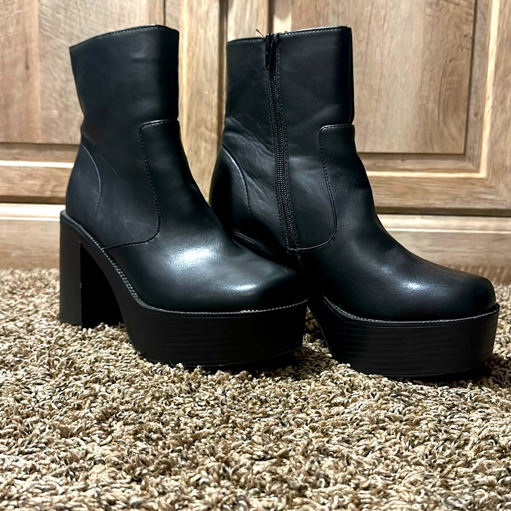 Madden Girl Platform Ankle Boots with Side Zipper